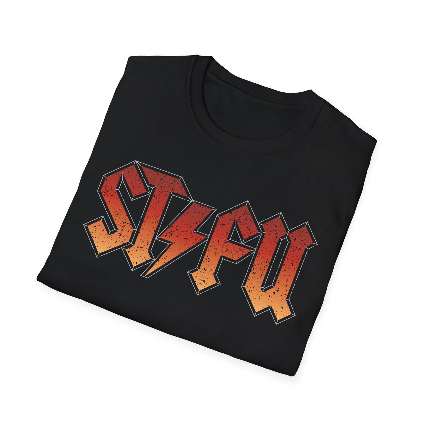 Unisex Softstyle T-Shirt with STFU Design - Casual Rock-Inspired Graphic Tee